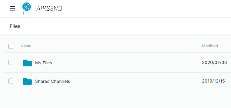 AirSend Review Files Interface
